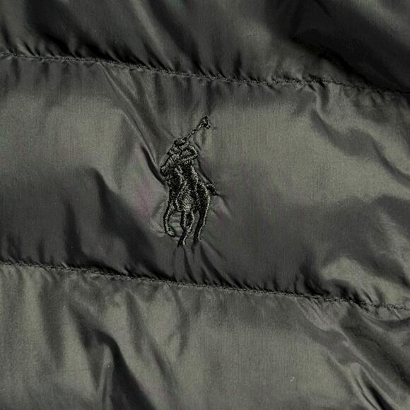 Polo Ralph Lauren Men’s Black Hooded Hybrid Puffer Jacket Full Zip Size Large - Picture 7 of 15